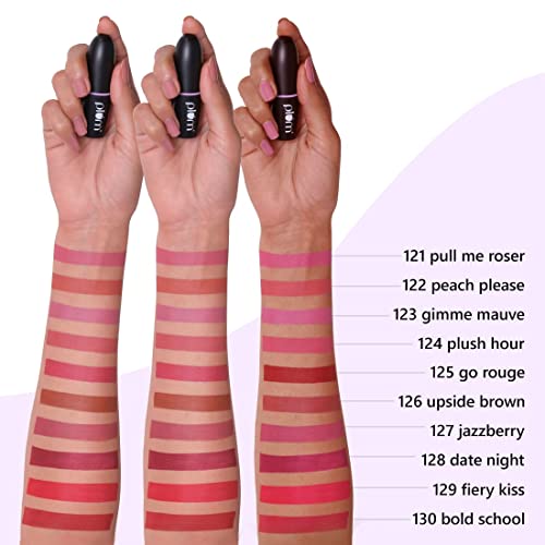 Plum Matterrific Lipstick - Highly Pigmented, Nourishing & 100% Vegan - Pull Me Roser - 121 (Rose Pink Nude)