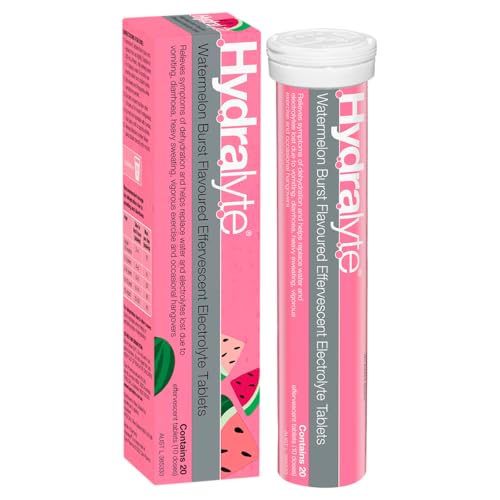 Hydralyte Effervescent Watermelon Burst Electrolyte Tablets - 20 Count