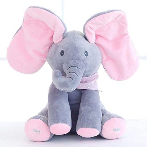 Arabest Elephant Stuffed Animals - Singing Flappy Ears Plush Toy for Babies and Toddlers