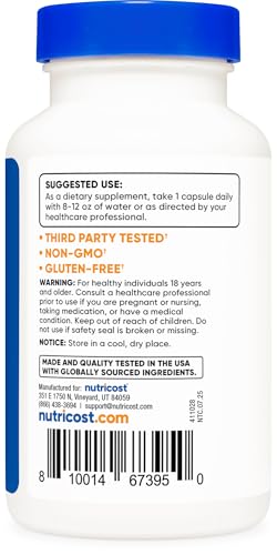 Nutricost Passion Flower Extract 120 Capsules - Natural Sleep Support, Glue-Free, Non-GMO