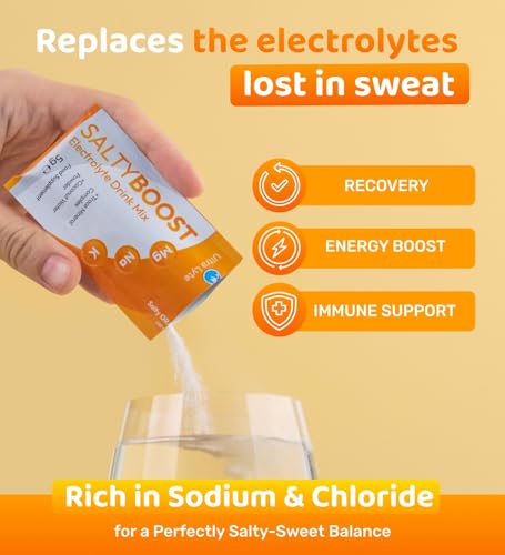 Ultra Lyte SaltyBoost Drink Mix - Salty Orange Electrolytes Powder - 12 Sachets