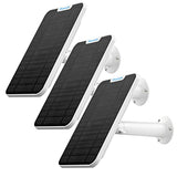 Updated 4W Solar Panel for Eufycam 2C/2C Pro/2/2 Pro/E20/E40/E - 3-Pack with Waterproof Cable & Wall Mount