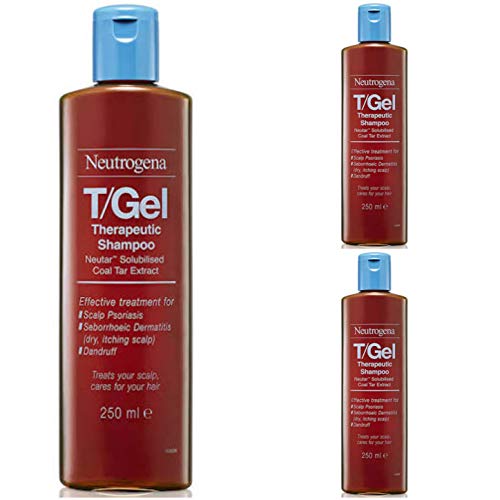 Neutrogena T/GEL Therapeutic Shampoo - 3 Pack (250ml Each) - Anti-Dandruff Treatment with Salicylic Acid