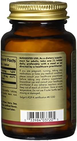 Solgar Zinc 50 Mg, 100 Tablets - Zinc for Healthy Skin, Immune System and Antioxidant Support- 100 Servings, 100 Count