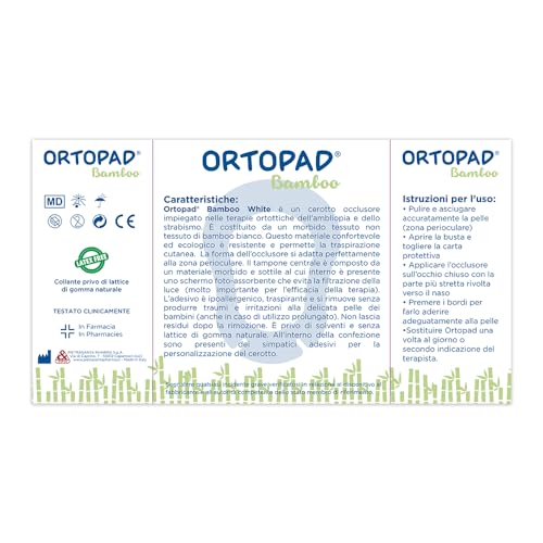 Master Aid Ortopad Regular Eye Patches (20 Count) - Amblyopia Treatment