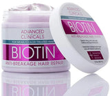 Advanced Clinicals Biotin Anti-Breakage Hair Mask: Strengthen & Repair (355ml)