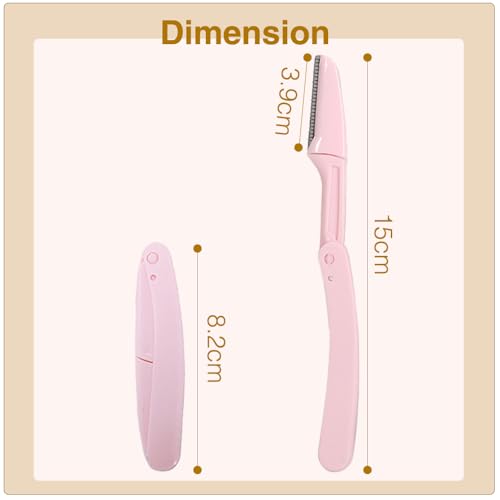 3 Pcs Eyebrow Razor Trimmer Set - Foldable Facial Hair Remover for Women & Men