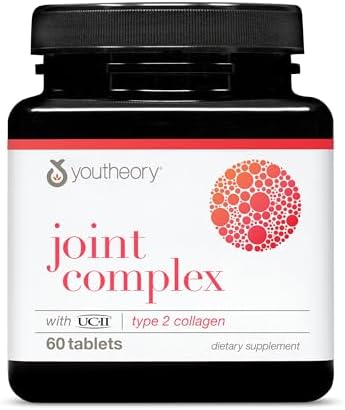 Youtheory Joint Complex with UC-II - Collagen Supplement for Men & Women with Boswellia Extract, Ginger & Turmeric - Offers Joint Support* - Dairy, Soy & Gluten Free - 60 Tablet