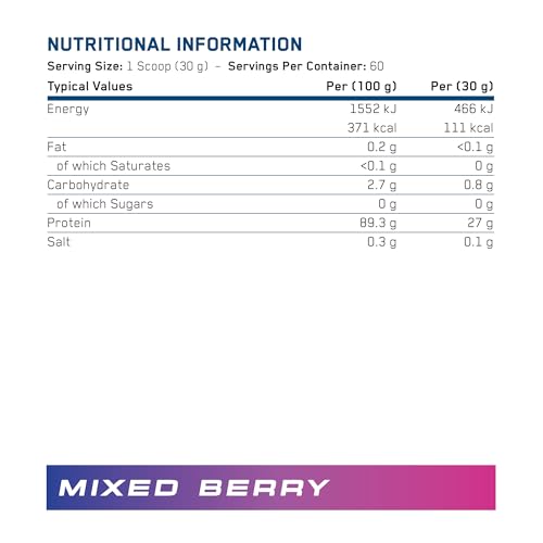 Applied Nutrition Beef XP Clear Hydrolyzed Protein Isolate - Mixed Berry 1.8kg Dairy-Free Zero Sugar