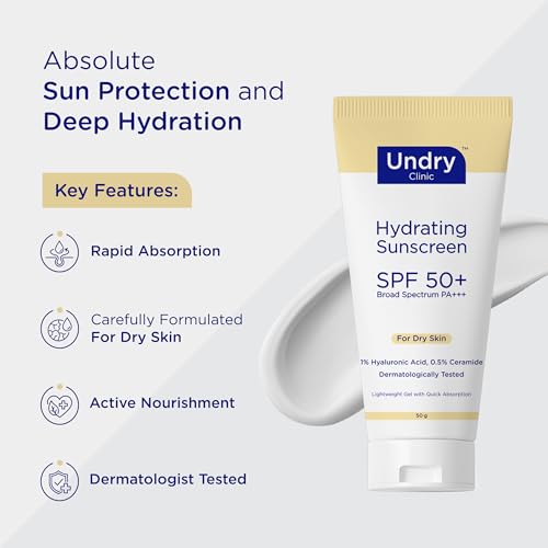 Hydrating Sunscreen for Dry Skin - SPF 50 Broad Spectrum with HA & Ceramide - 50g