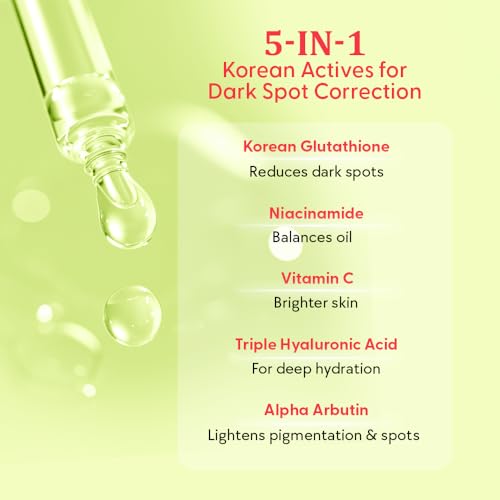 Chicnutrix Outshine Korean Serum - 2% Niacinamide + Glutathione + Vitamin C for Brightening & Pigmentation