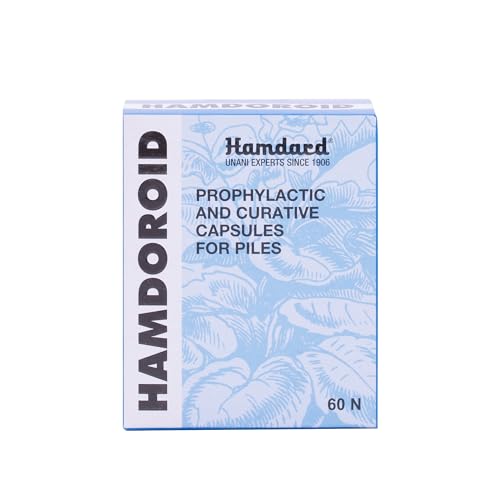 Hamdard HAMDOROID Capsules - Hemorrhoid Relief (2 x 60 Cap Pack)