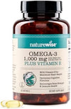 NatureWise Omega-3 Fish Oil Supplement - Extra Strength Formula for Heart & Brain Health