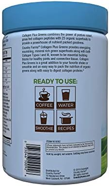 Country Farms, Collagen + Greens, Unflavored, 10.6 oz (300 g)