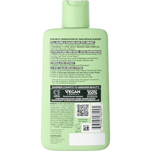 Garnier Fructis Hair Filler Color Repair Shampoo with Ceramide - 10.1 Fl Oz