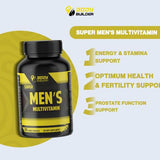 Body Builder Super Men's Multivitamin - Energy, Stamina & Immune Support - Gluten-Free, Soy-Free, Non-GMO – 60 Capsules