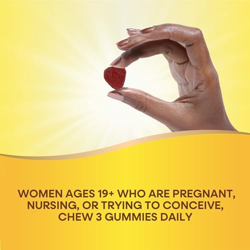 Nature’s Way Alive! Prenatal Premium Gummy Multivitamin, High Potency Folate, Plant-Based DHA, Vegetarian, Strawberry and Lemon Flavored, 75 Gummies (Packaging May Vary)