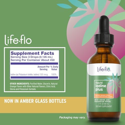 Life-Flo Iodine Plus Drops - Thyroid Support - 2 fl oz