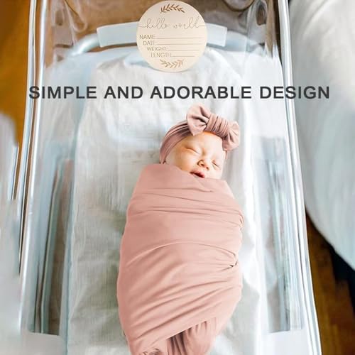 Joyzzz Baby Girl Newborn Swaddle Set - Blanket, Headband & Beanie