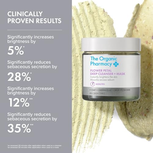 The Organic Pharmacy Flower Petal Deep Cleanser + Mask, 40g