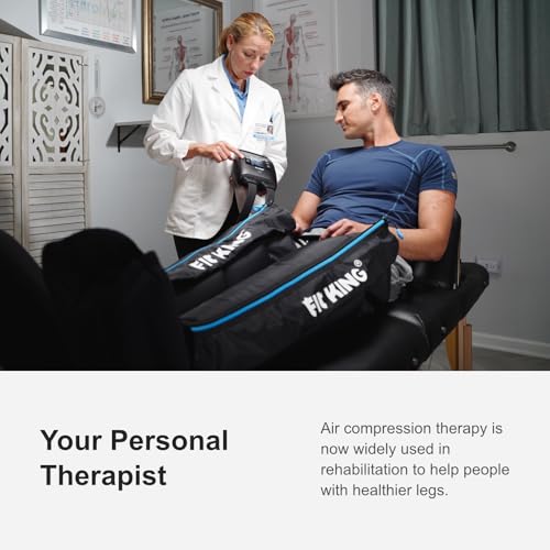 FIT KING Cordless Air Compression Recovery System for Legs - Full Massager for Athletes