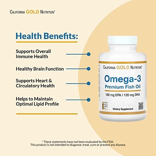 California Gold Nutrition, Omega-3, Premium Fish Oil, 240 Fish Gelatin Softgels