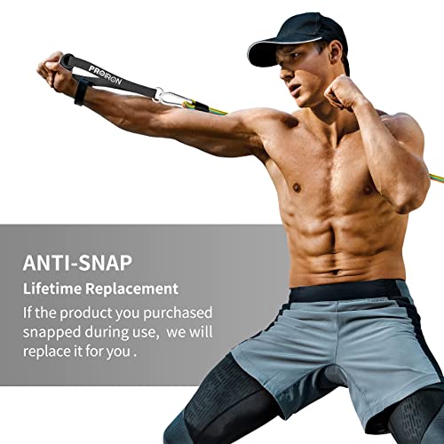 PROIRON 14-Piece Anti-Snap Resistance Bands Set with Handles & Accessories