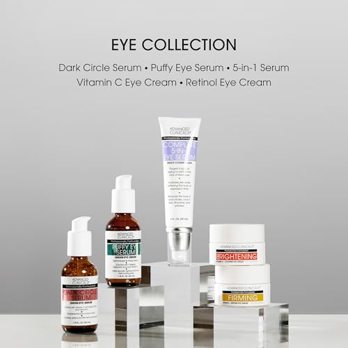 Advanced Clinicals Dark Circle Under Eye Serum - Anti-Aging Treatment for Puffy Eyes & Crows Feet (1.75 Fl Oz)