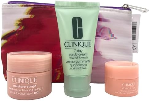 Clinique 3-Piece Skincare Set: 7-Day Scrub, Moisture Surge, All About Eyes