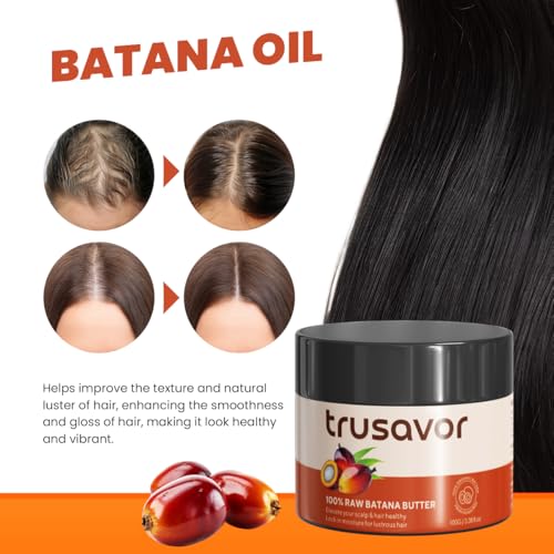 100% Raw Batana Butter, Organic Hair Care Oil Treatment, Natural Moisturizer with Rosemary, 100g/3.35fl.oz