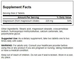 Swanson Magnesium Citrate, 225mg Super-Strength, 240 tabs