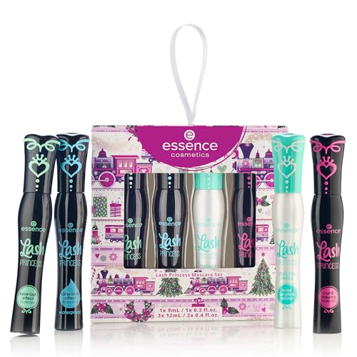 essence Lash Princess Mascara Set - 4 Vegan & Cruelty-Free Mascaras for False Lash Effect, Waterproof, Curl & Volume
