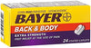 Bayer Back & Body Aspirin for Severe Back & Body Pain Relief - 24 Tablets