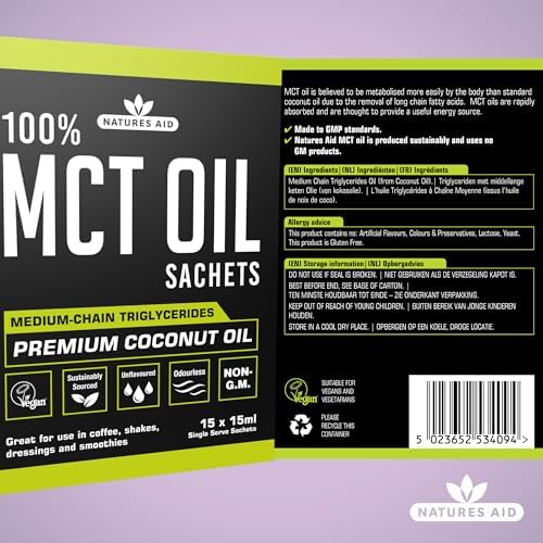 Nature's Aid MCT Oil Sachets: Boost Energy Naturally