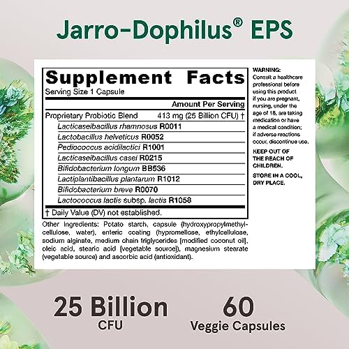 Jarrow Formulas, Jarro-Dophilus EPS, 25 Billion CFU, 60 Veggie Capsules