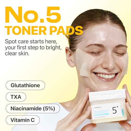 numbuzin No.5 Vitamin-Niacinamide Concentrated Pad – Exfoliating & Brightening Treatment Pads for Clear, Even Skin