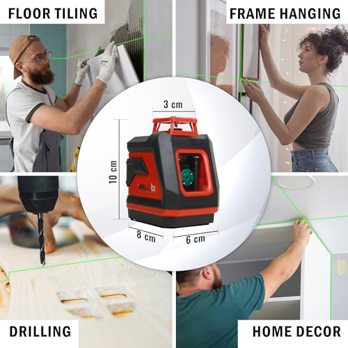 iBELL IBL LL5-45 Professional Green Beam 5-Line Self-Leveling Laser Level