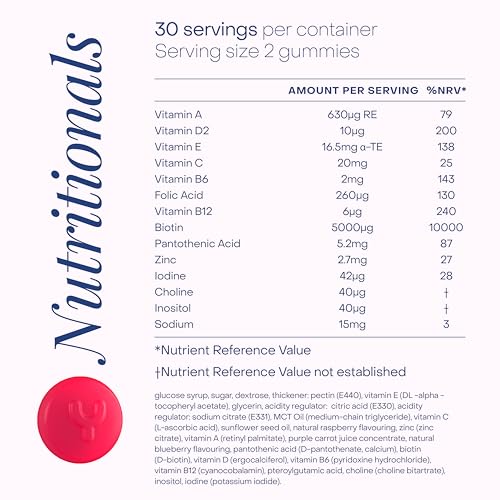 YUMI Biotin Gummies for Hair, Skin & Nails | 5000mcg Biotin Supplement