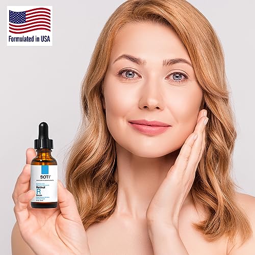 Retinol Face Serum - Reduces Wrinkles, Age Spots, Post-Acne Marks with Hyaluronic Acid & Niacinamide (30ml)
