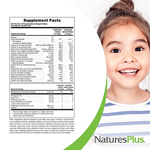 Nature's Plus Animal Parade Children's Chewable Multivitamin - Assorted Flavors, 180 Animals