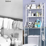 3-Tier Over-the-Toilet Storage Rack - Bathroom Space Saver Shelf Organizer