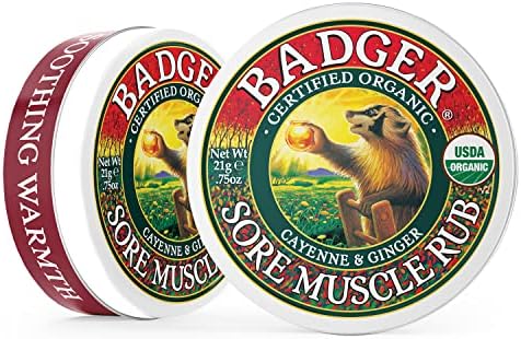 Badger Cayenne & Ginger Sore Muscle Rub - Powerful Pain Relief