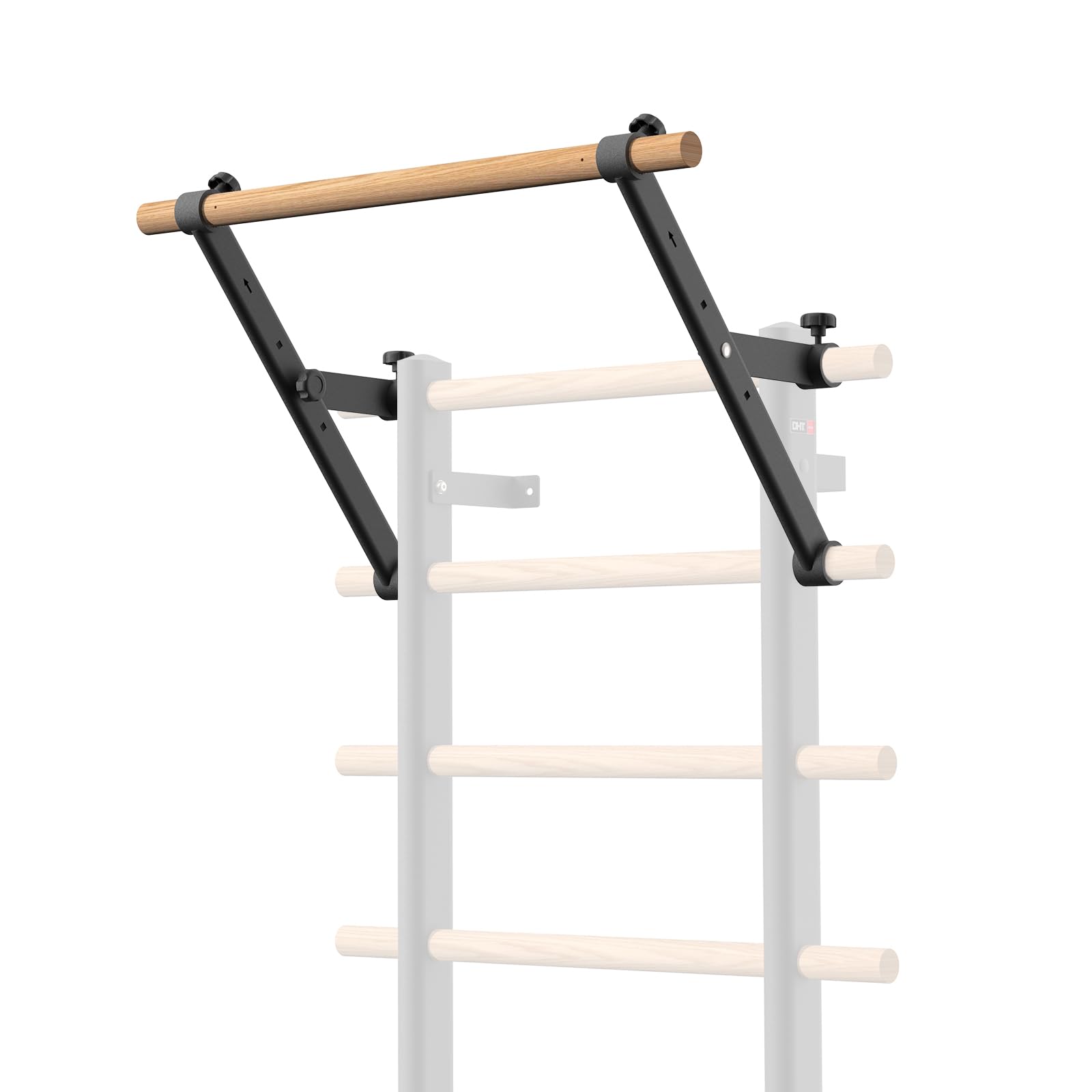 DHT Wood Swedish Stall Bar with Suspension Trainer - 9-Rod Home Gym Equipment