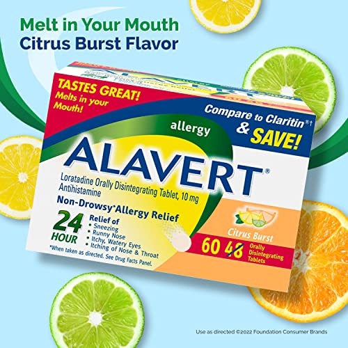 Alavert Allergy 24 Hour Citrus Burst Orally Disintegrating Tablets - 60 Count