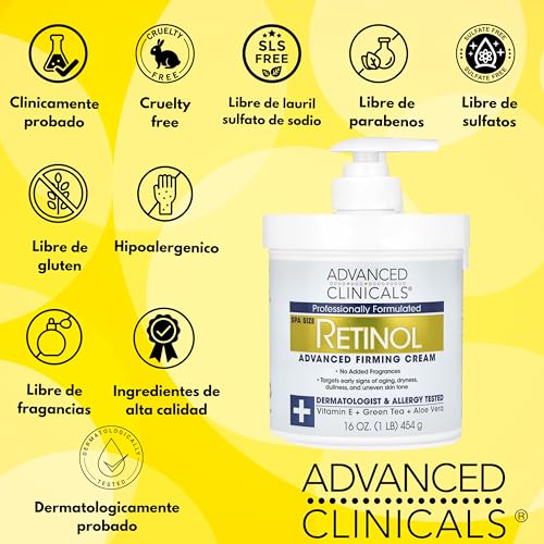 Advanced Clinicals Retinol Firming Body Cream - 454g