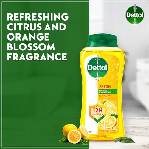 Dettol Fresh Anti-Bacterial Body Wash Twin Pack (Citrus & Orange Blossom)