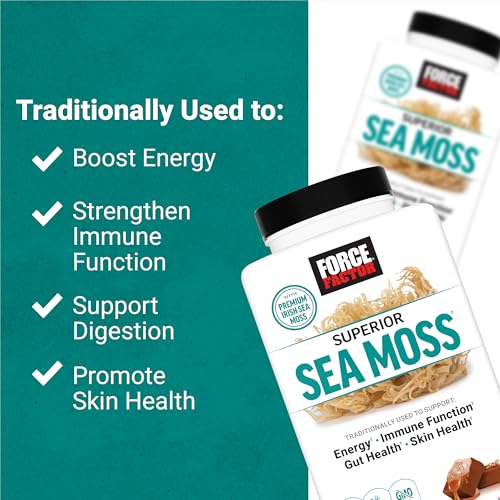 FORCE FACTOR Superior Irish Sea Moss Chews - Salted Caramel (60 Ct)