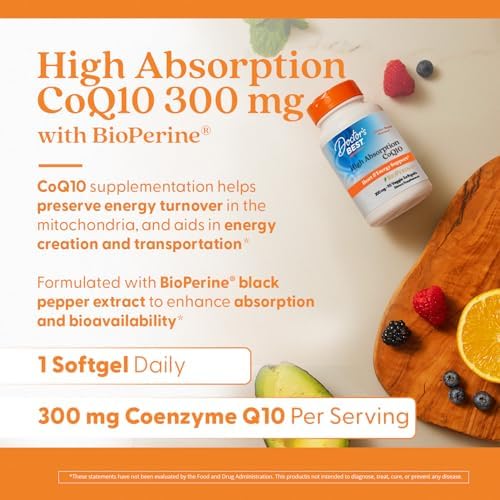 Doctor's Best, High Absorption CoQ10, 60 Veggie Softgel