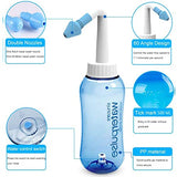 Neti Pot Sinus Rinse Nasal Wash Bottle - 500ML Blue Pressure Irrigation Cleaner (Salt Not Included)