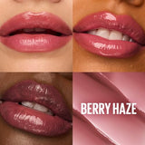 Maybelline Lifter Glaze Oil Balm - Berry Haze | Hyaluronic Acid & Hydrating Oil Blend | 24HR Moisturizing Shine | Sheer Cool Mauve